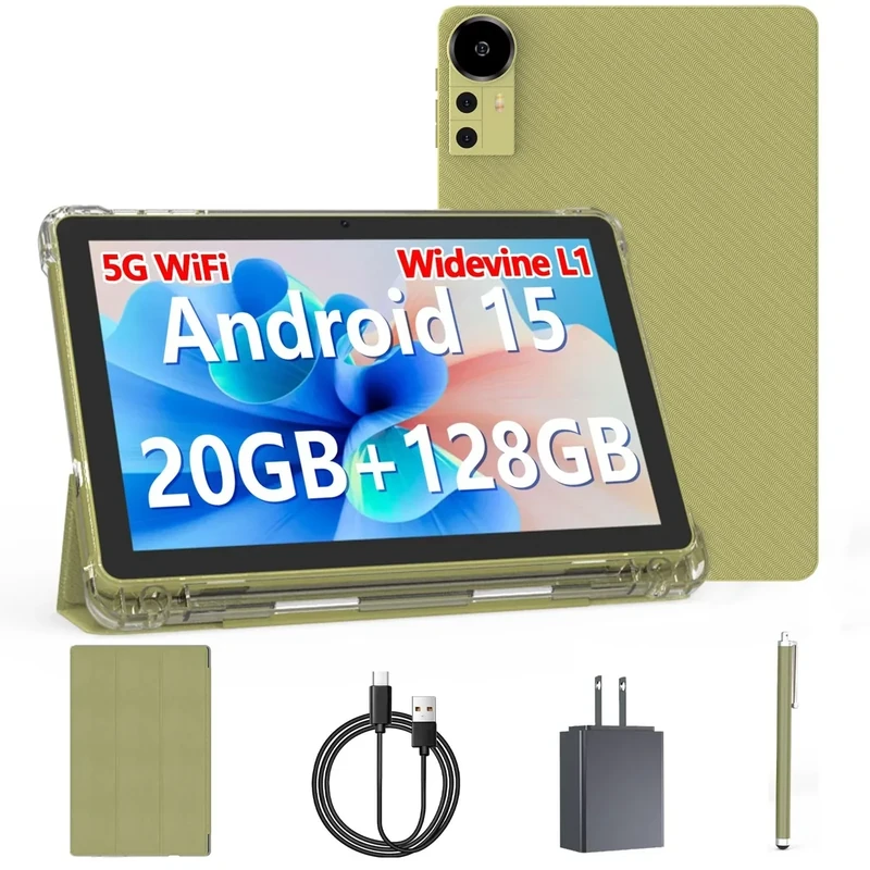 Bnegynng Android 15 Tablet 10"- 20GB RAM, 128GB ROM, 5G WiFi6, 6000mAh