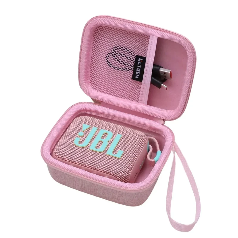LTGEM Case Compatible with JBL Go 4 / GO 5 / Go 3 Ultra-Portable Waterproof Speaker, Pink - Image 1