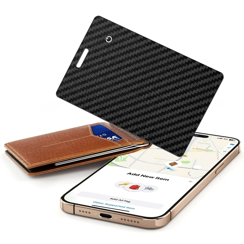 HonShoop MFi Wallet Tracker Card - Find My, IP68 Waterproof
