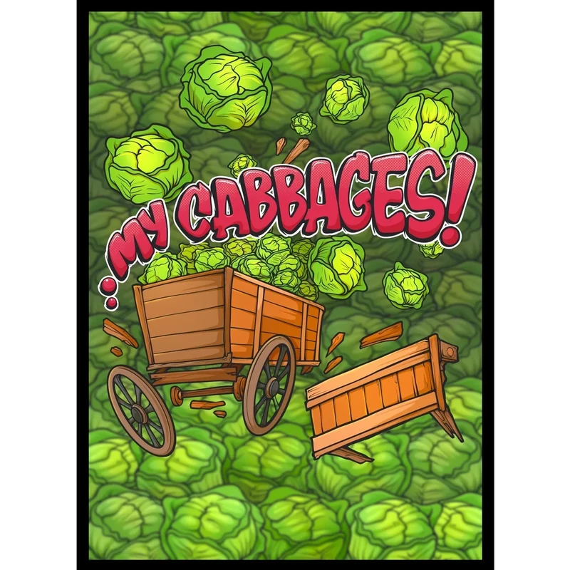 Realm Guard 100ct Textured TCG/MTG Card Art Sleeves (My Cabbages!)