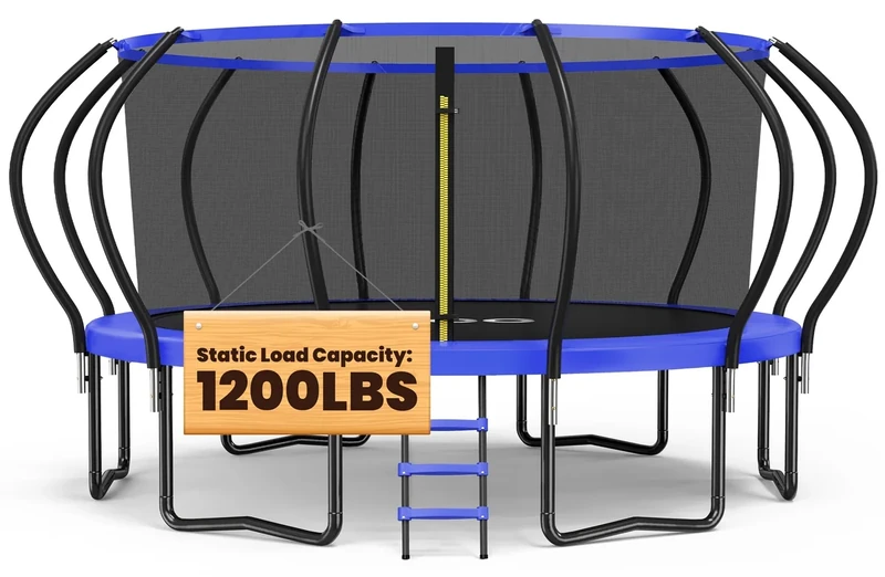 ORCC Kids Trampoline, 1200LBS Weight Capacity Outdoor Trampoline 16 15 14 12 10 8FT Yard Trampolines for Kids Adults - Image 1
