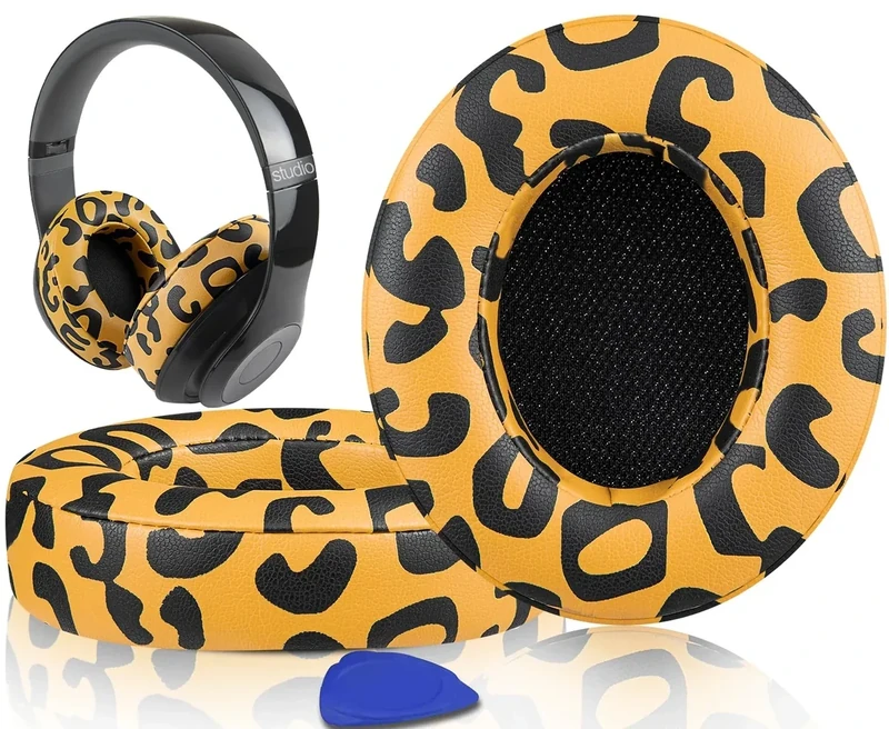 SoloWIT Beats Studio 2 & 3 Ear Pads - Tiger Stripes, Thick Memory Foam