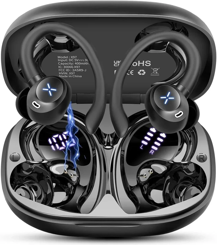 Cillso Wireless Sports Earbuds - Bluetooth 5.4, 50h Battery, IPX7