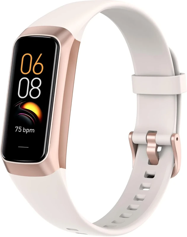 Fitness Tracker with Heart Rate/Blood Oxygen/Sleep Monitor, 20+ Sports Modes Smart Watches for Women/Men, Activity & Step Tracker Smart Watch for Android/iOS Phones (White)