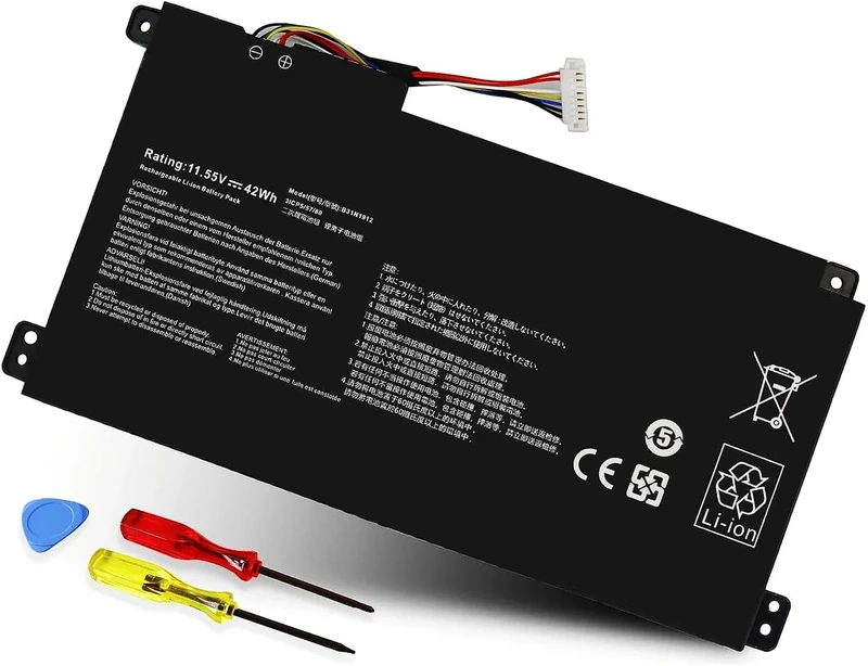 B31N1912 C31N1912 Laptop Battery Replacement for ASUS VivoBook 14 E410M E410MA L410M L410MA E410KA F414MA E510MA E510KA L510MA R522MA L410MA L410MA-BV058TS L510ma-wb04 E510KA-EJ033TS 11.55V 42Wh