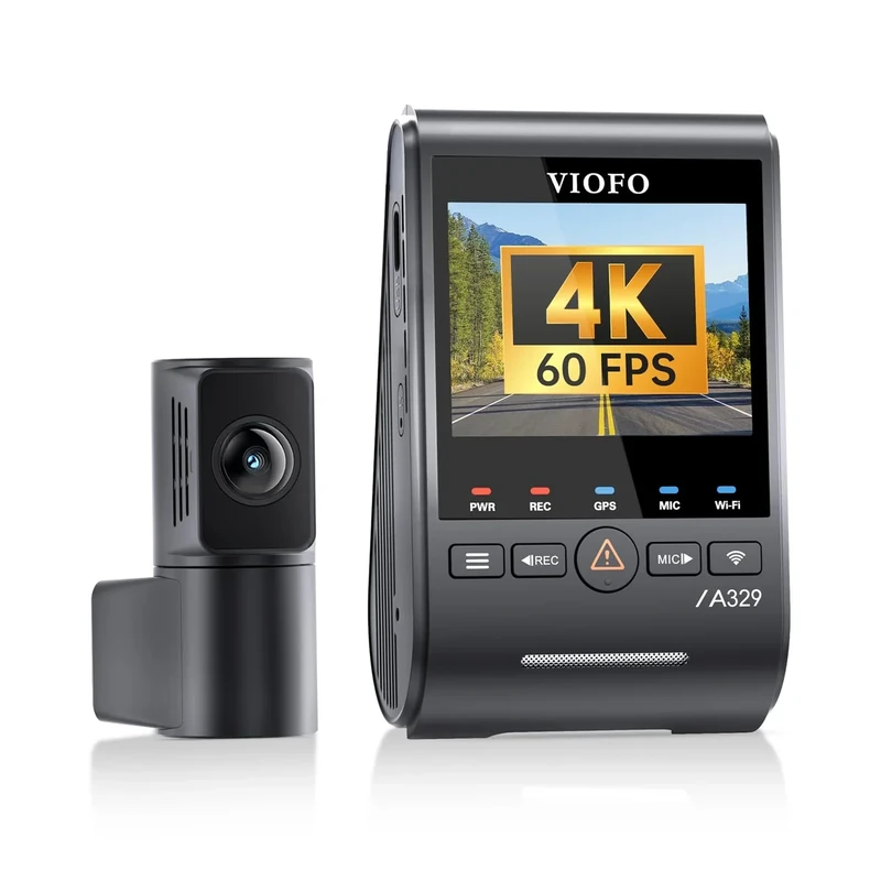 VIOFO A329S Dual Dash Cam - 4K Front 60FPS, 2K Rear, Wi-Fi 6, 4TB SSD