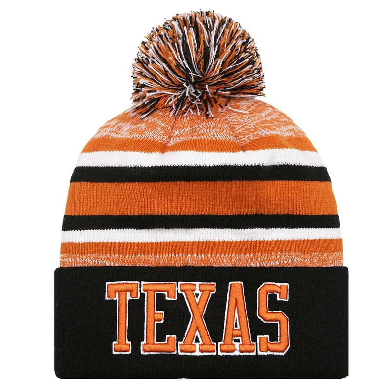 Texas Beanie Hat Winter Knit Men Cuffed Stylish Sport Hats Fashion Women Toque Cap with Pom