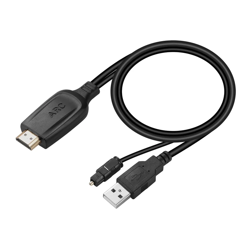 Unstincer 192KHz HDMI ARC to Optical Audio Converter 1.15m Cable