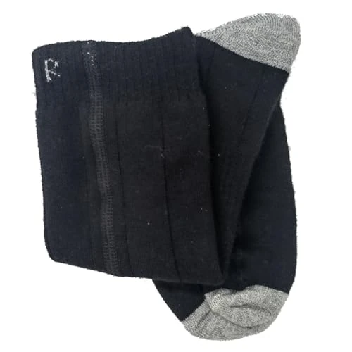 Rasfalo Heated Socks for Men Women, Rechargeable Heated Socks with 4000mAh Battery 3 Heating Levels, Electric Socks Thermal Foot Warmer Socks for Winter Outdoor Sports, Camping, Hunting Dark Black
