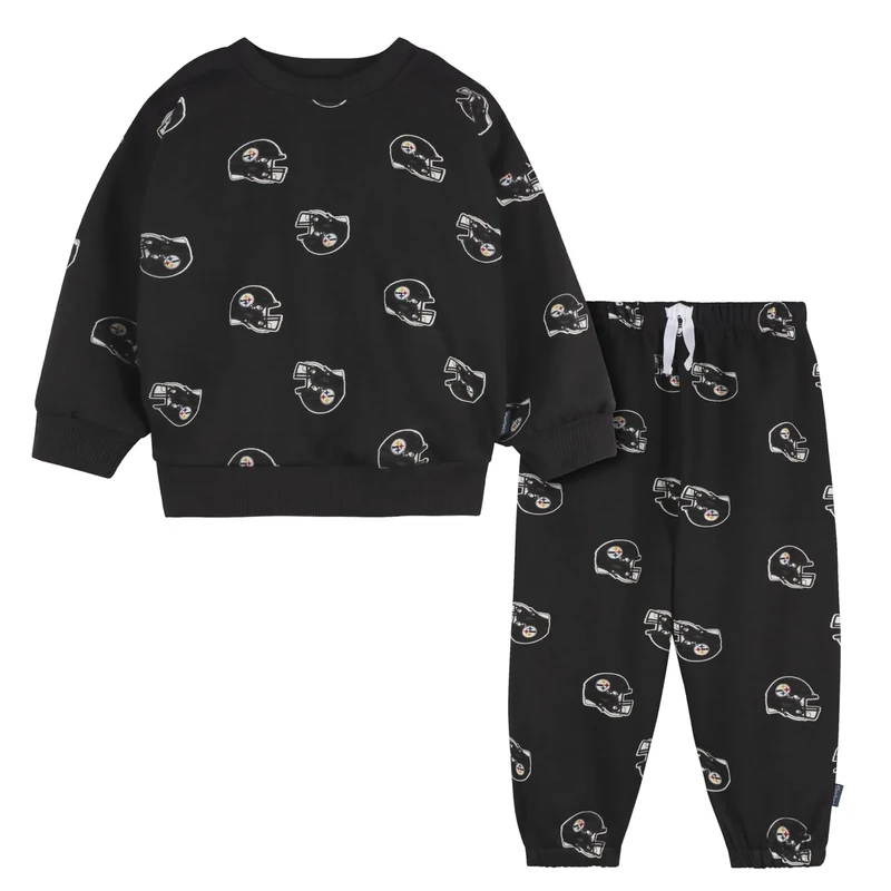 Gerber Unisex Baby NFL Team Sweatshirt and Pants Set, Steelers, 3T
