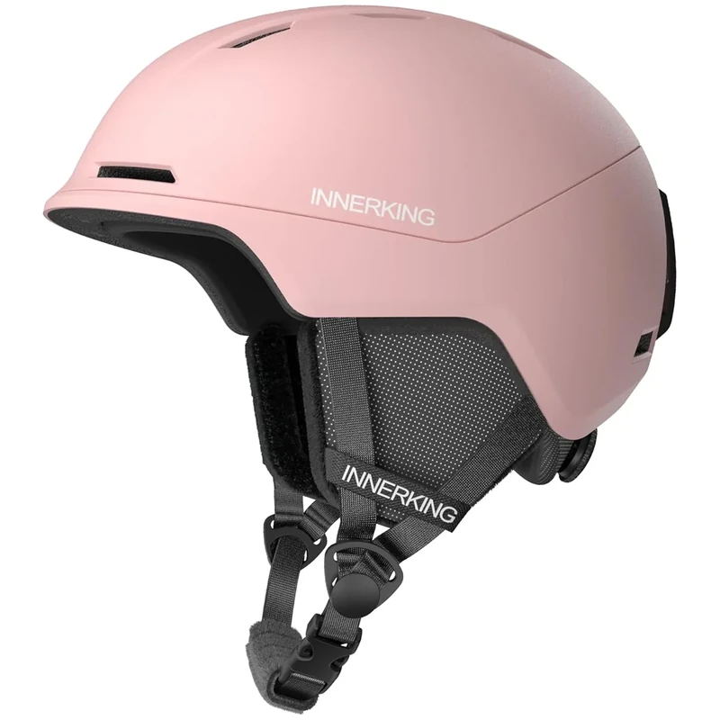 InnerKing Ski Helmet, Lightweight Adult Snowboard Helmet with Sturdy PC Shell & Shock-Absorbing EPS Foam & Soft Lining, Adjustable Snow Sport Helmets 10 Vents Men/Women - Pink M