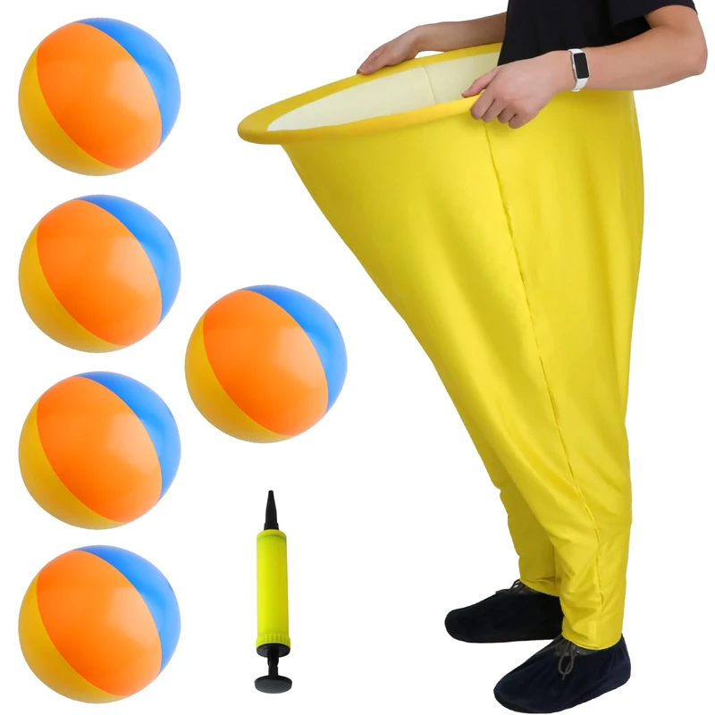 WAMEIJU Granny Pants Yard Game, Oversized Granny Pants Outdoor Games, Giant Stretchy Pants, Fun Tossing Games Props for Outdoor Parties, Group Gatherings, Adults and Family(Yellow)