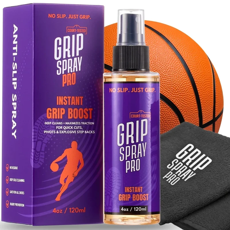 PYMENS Basketball Grip Spray Pro 2-in-1 Non Slip Shoe Spray - 4oz