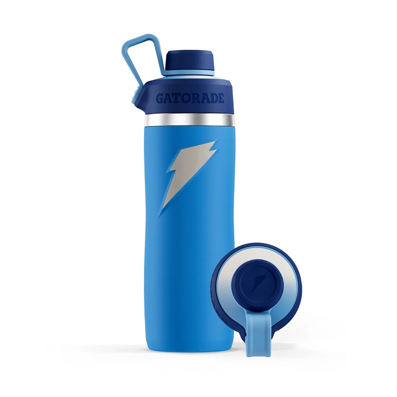 Gatorade 'Overtime' 22oz Stainless Steel Water Bottle, Twist Cap, Royal Blue/Navy