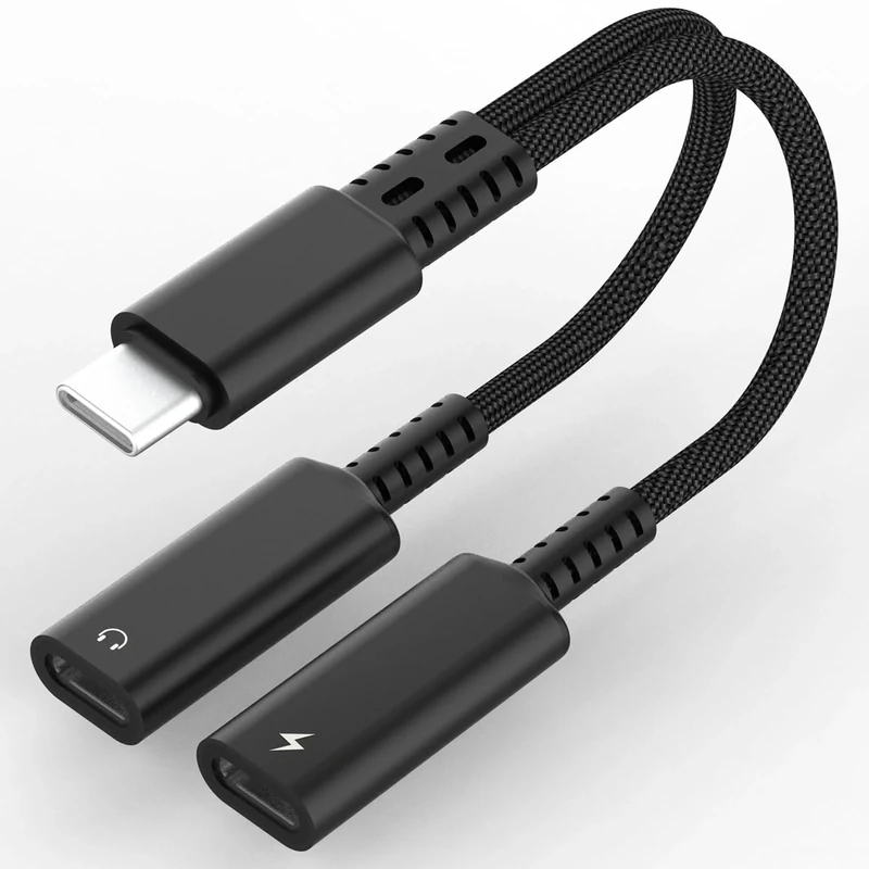 BAVNCO USB-C Splitter 2-in-1 Headphone & Charger - 60W PD Charge