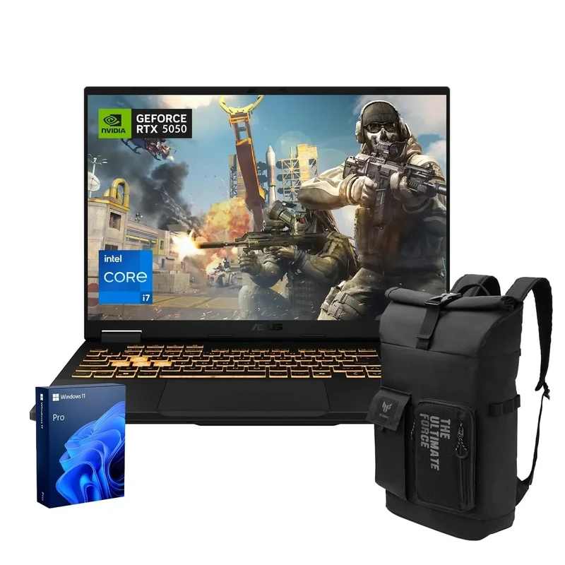 ASUS TUF F16 RTX 5050 Pro Gaming Laptop, Intel i7-14650HX, NVIDIA RTX 5050, RGB Backlit KB, MUX Switch with NVIDIA Advanced Optimus, 16GB DDR5, 1TB SSD, Bundle TUF Gaming VP4700 Backpack