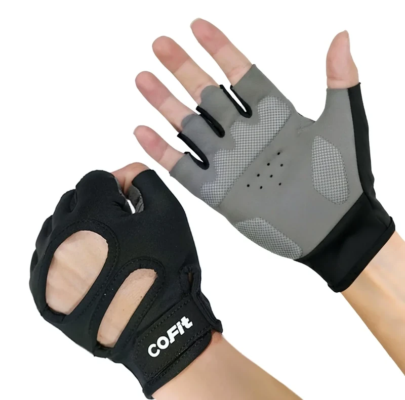 COFIT Gym Gloves for Men and Women, Breathable Anti-Slip Weight Lifting Gloves with Wrist Support and Palm Protection for Fitness & Strength Training - Black XL