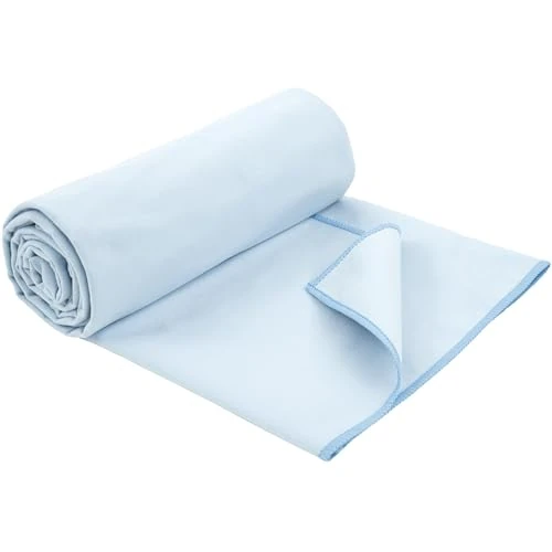 S&T INC. Yoga Mat Towel, Quick Dry Towel, Soft and Absorbent for Gym, Pilates, and Hot Yoga Mat, 1 Pack, 26.5 inches x 72 inches, Microfiber, Blue