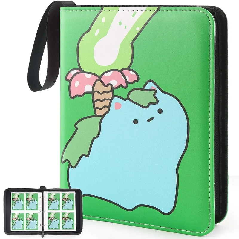 Collectible Trading Card Albums, 400 Card Holders with 50 Removable Sleeves, Portable 4 Pockets Collectible Trading Card Binder, PU Card Collection Binder for MTG, TCG, Sport Card, Game Cards