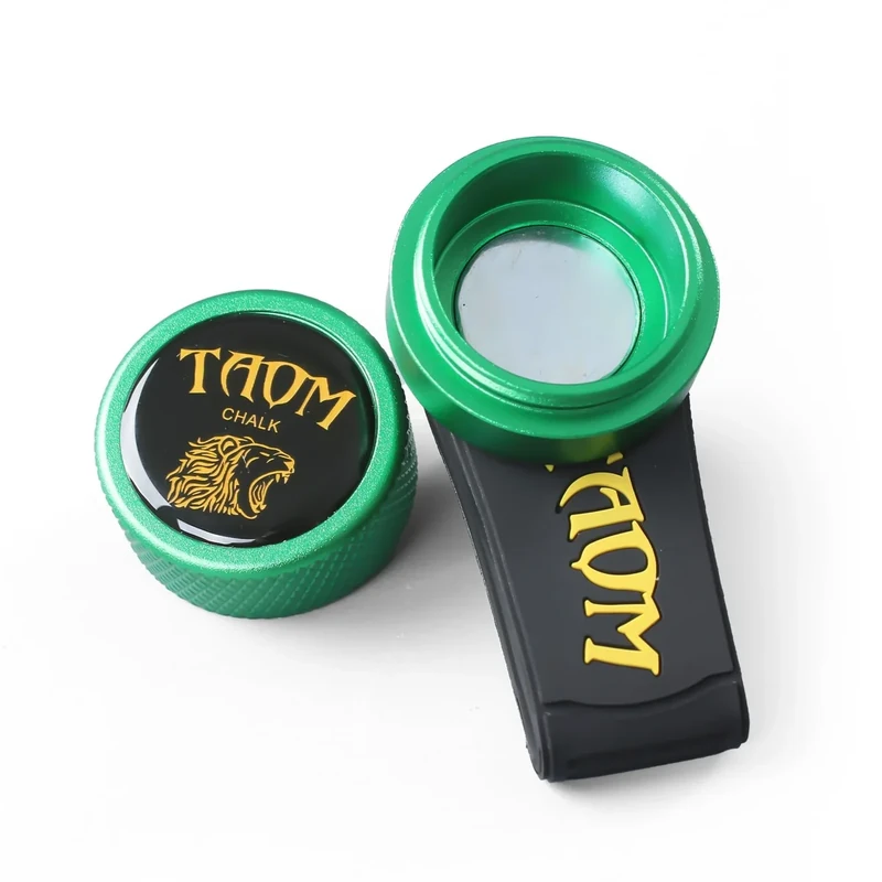 Banly TAOM Pool Chalk Holder with Fixed Belt Clip, Portable Magnetic Clip Pocket Chalker, Mini Chalk Holder Pool Billiards, Pool Cue Chalk Case Container Box for Billiard