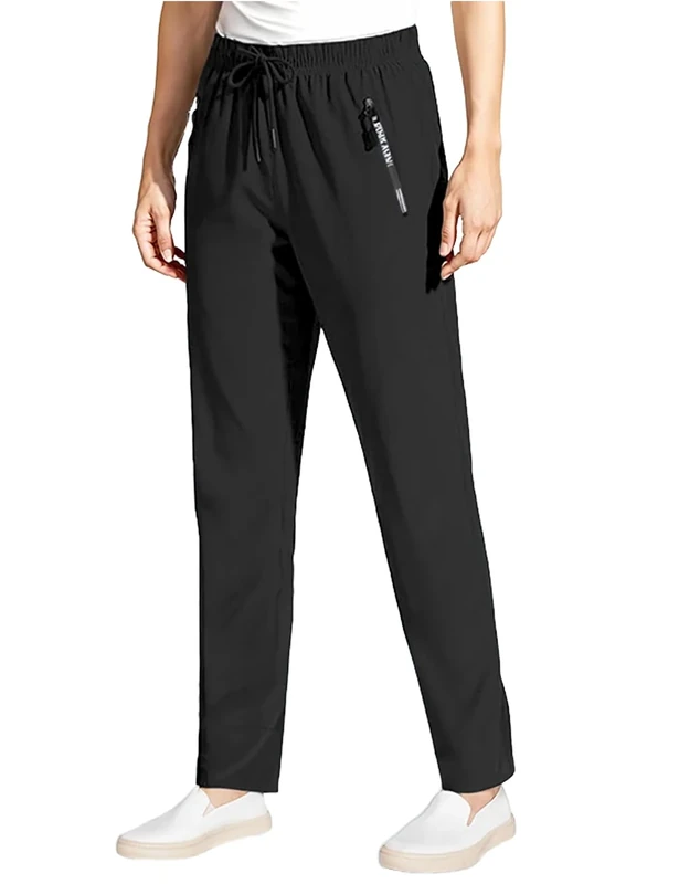 Comfys Fit StretchActive - Women's Ultra Stretch Ice Silk Quick Drying Comfort Casual Pants Over 50 (Striaight,Black,X-Small)