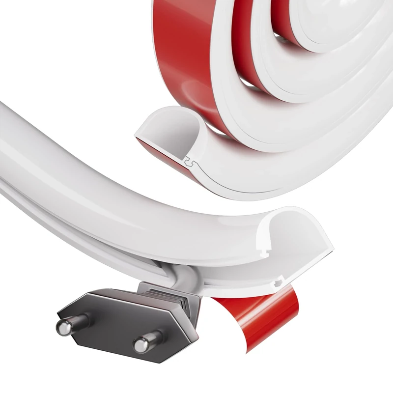 ESUFEIR Silicone Cord Hider - Small White Self-Adhesive TV Raceway