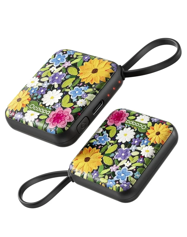 Ocoopa Hand Warmers Rechargeable UT5 Nano – Slim Electric Pocket Heater, Smart Temp Control, 14Hrs Battery, UL Safety, Artists in Bloom Design, Practical Gifts for Women, Christmas, Outdoor, Office