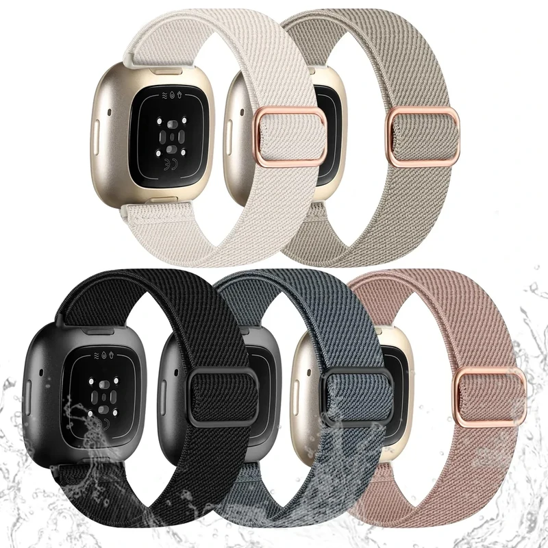 Odbeai 5 Pack Nylon Water-Resistant Bands - Fits Versa 4, Versa 3 & Sense 2