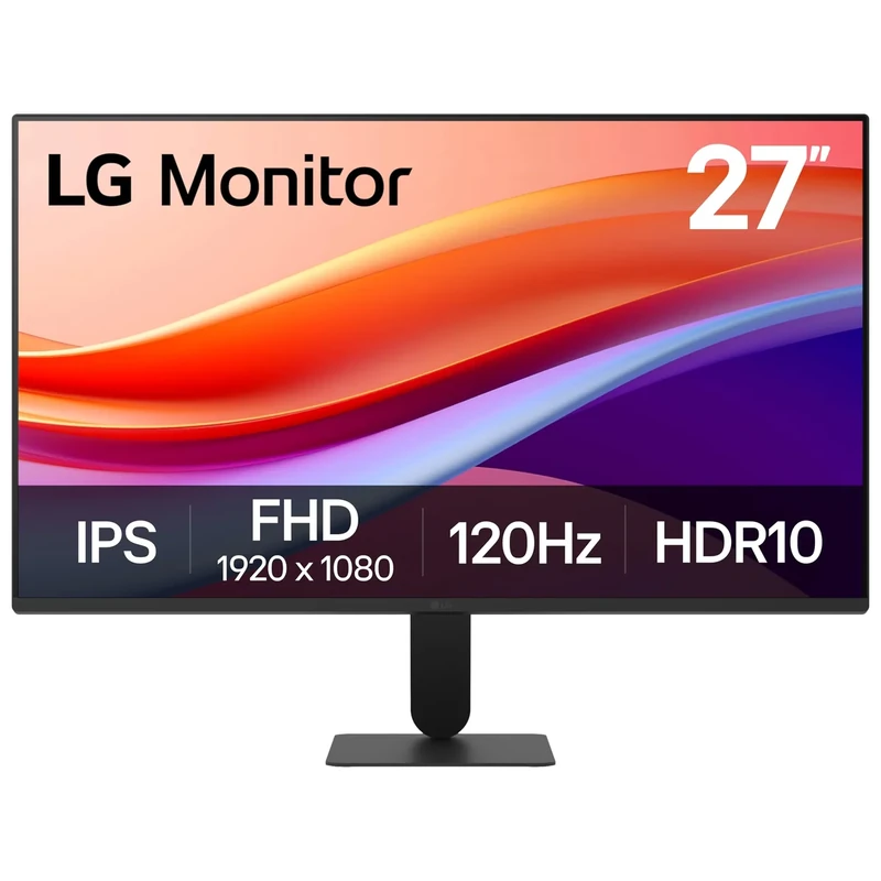 LG 27U411A-B 27-inch Full HD (1920 x 1080) IPS Computer Monitor, 120Hz, HDR10, Reader Mode, Flicker Safe, HDMI, Slim Stand Base, Black