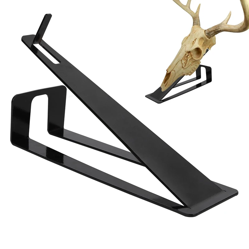 Qonutoci Large European Mount Skull Hanger Stand, Stainless Steel, Table Mount, Industrial, for Deer, Mule, Antelope, Coyote, Goat, Wild Boar, Bear, Medium and Small Game Animals