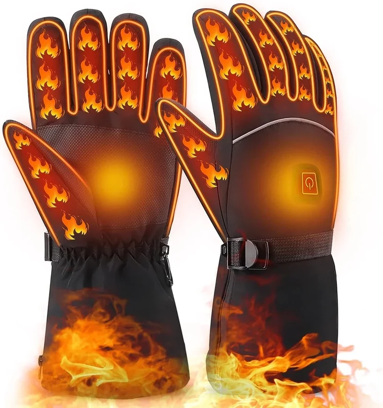 Heated Gloves for Men Women, Electric Winter Gloves Waterproof Heating Gloves Warm Thermal Touchscreen Cold Weather Hand Warmers Arthritis Gloves for Outdoor Motorcycle Ski Cycling Running Snow