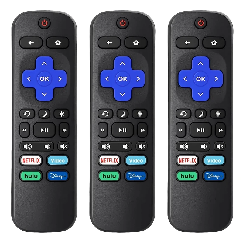 BUXQE 3-Pack Roku Remote - Works with Onn, Hisense, TCL, Westinghouse