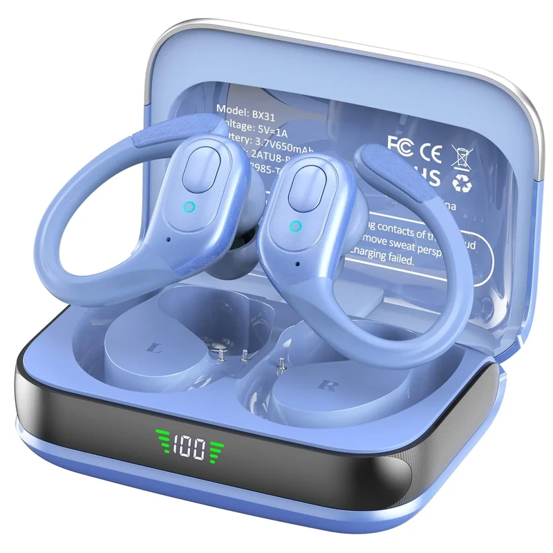 sajawass Earbuds Bluetooth 5.3 - 75hr Playtime, IPX7, Noise Cancel