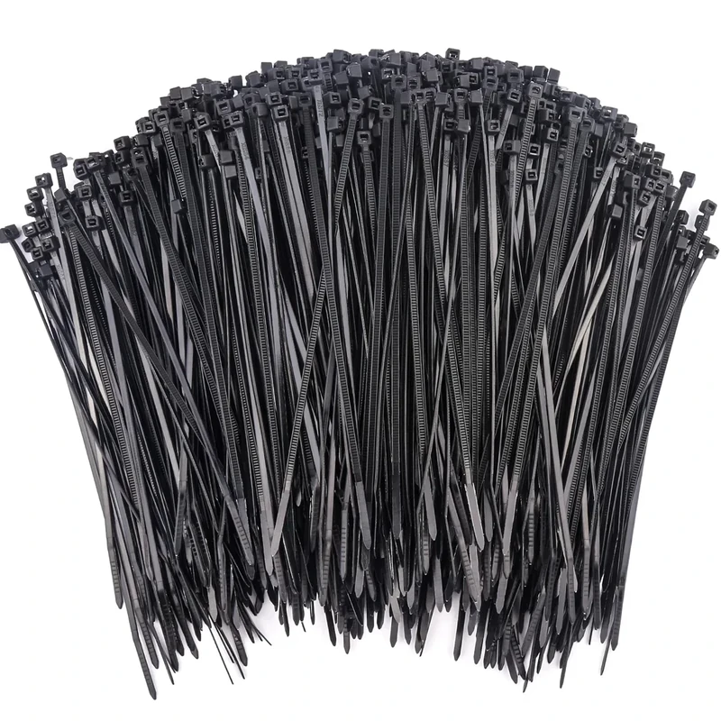 Rienar 1000 Black Zip Ties - 3in Self-Locking Nylon Cable Ties