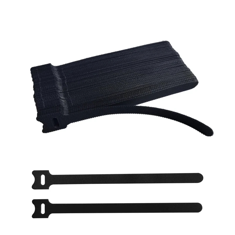 VORTALIS 56pcs 8in Black Reusable Cable Ties - Cord Wraps
