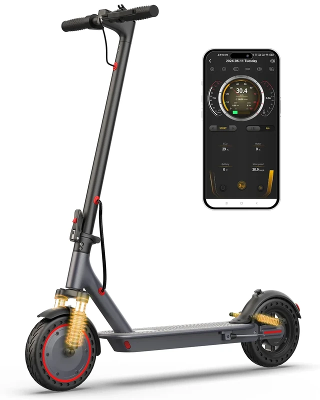 VOLPAM 10 Inches Electric Scooter, Dual Suspension, 21 MPH Top Speed, 500W Powerful Motor, 28 Miles Long Range, Dual Braking, Max Load 264 lbs