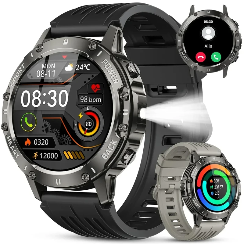 Kimeag Waterproof Smartwatch - Fitness Tracker, Heart Rate, Call Answer