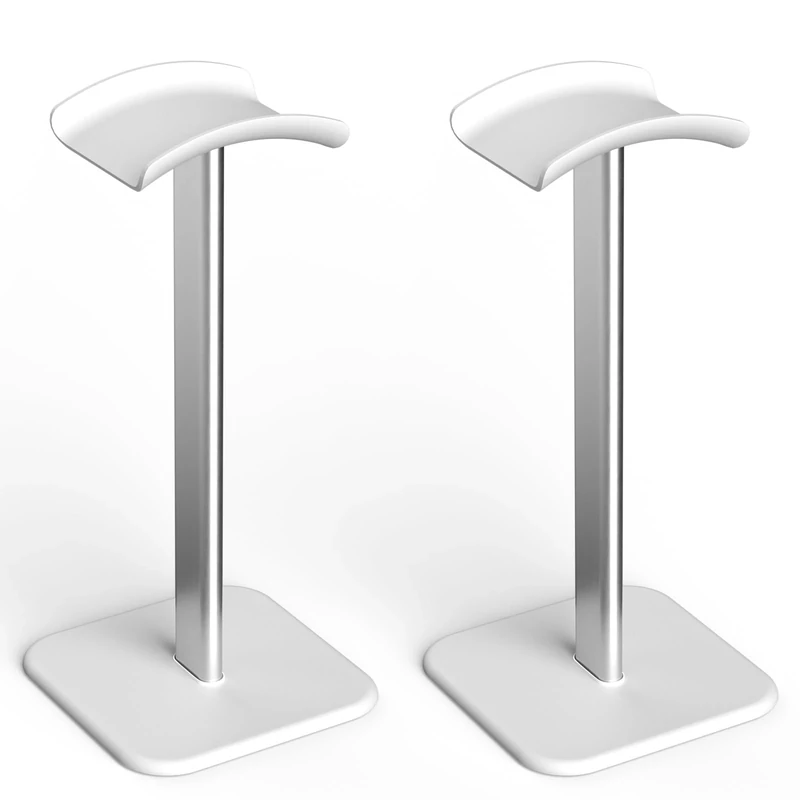 Ahonnpely Headphone Stand for Desk - Aluminum Holder, 2 Pack White