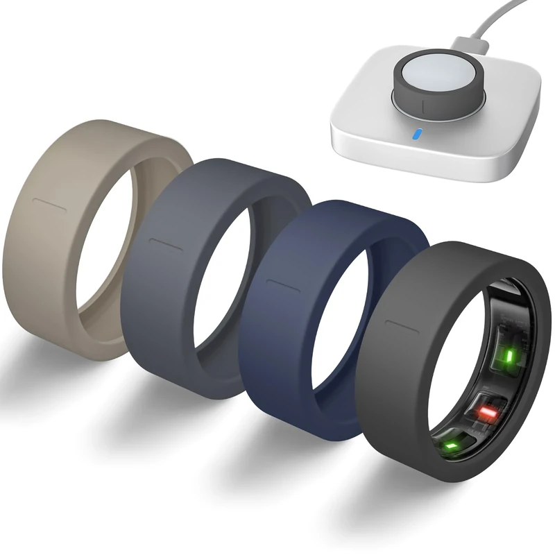 BandRain Silicone Cover for Oura Ring 4/3 & ULTRAHUMAN Air - 4 Pack