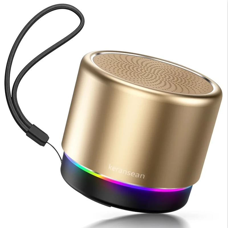 Mini Bluetooth Speaker with BT5.4, 12H Battery Life & Noise Reduction Mic – Portable Wireless Speakers for Work, Party, and White Elephant Gifts for Adults, speakers bluetooth wireless with Tws