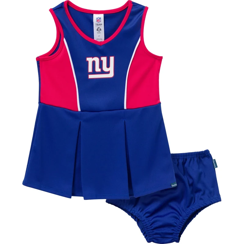 Gerber Toddler Girls' NFL Cheerleader Dress and Bloomer Set, Giants, 12 Months