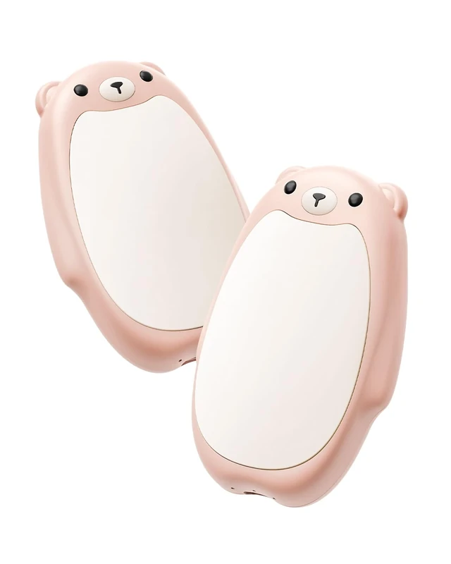 SWEETFULL Hand Warmers Rechargeable – Cute Bear, 2 Pack Magnetic, Reusable Electric Pocket Heater, Great Gift for Daughter, Kids, Wife, or Bestie, Portable for Outdoor & Camping (Pink) - Image 1