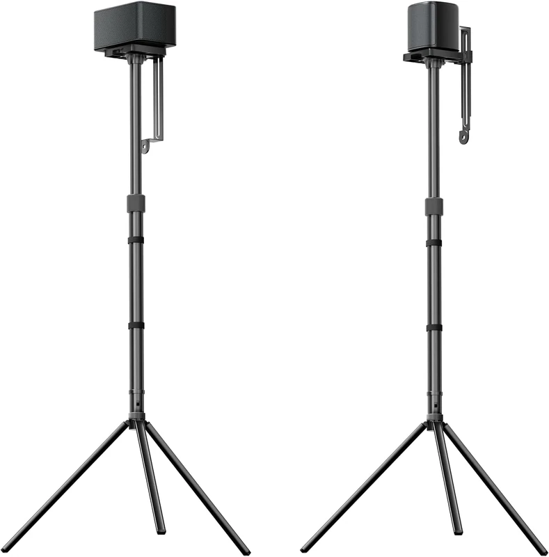 ULTIMEA Adjustable Speaker Stands Pair, Height 24.4"-36.6", Floor Stands for Surround Sound Speakers, Holds 6.6 lbs, Compatible with ULTIMEA Aura & Poseidon, Skywave Series, Steady 310