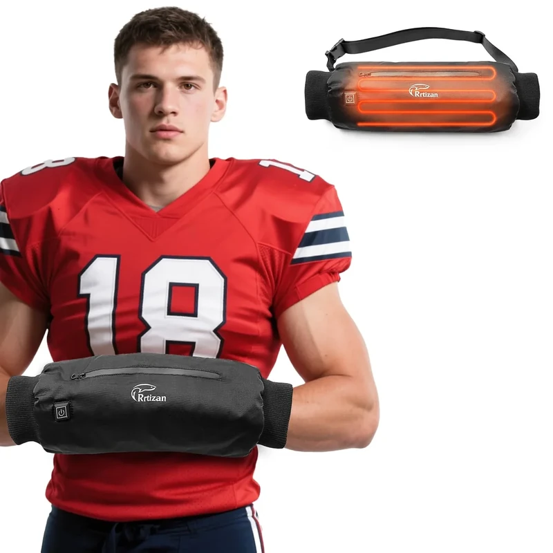 Heated Hand Warmer Pouch,Heated Hand Muff Up to 149°F with 3 Levels Heating, Ideal for Camping, Hunting, Football, Golf, Portable and Water-Resistant Electric Hand Warmer Pouch, not Include Power Bank