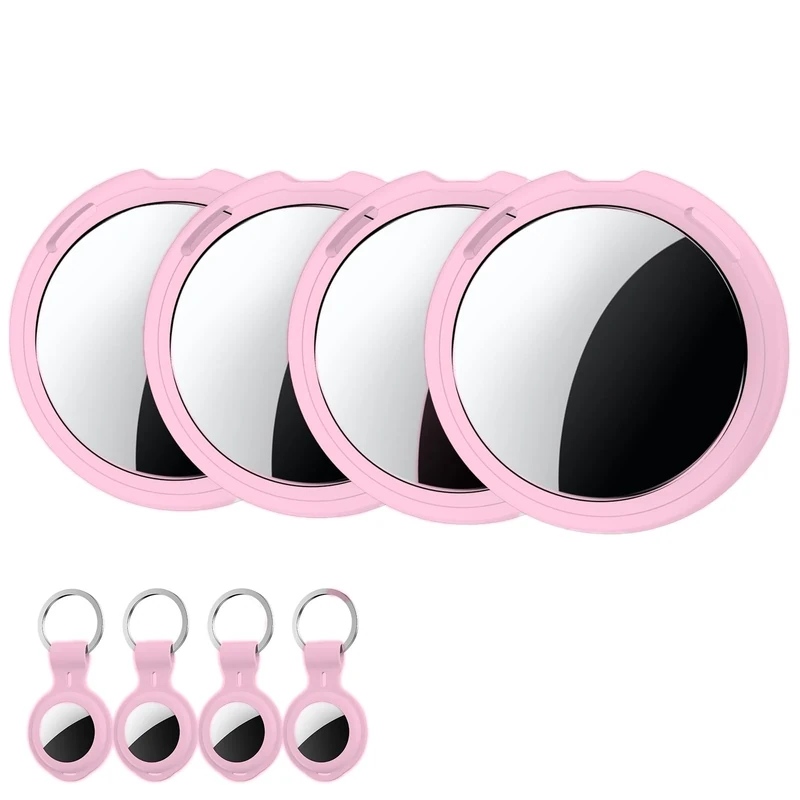 4 Pack Tracker Tags [Apple MFi Certified] Bluetooth Air Tracker Pair with Apple Find My (iOS Only) Smart Tracking Tags Keys Finder Item Locator Worldwide Tracker for Pets Backpack Wallet Dogs Luggage