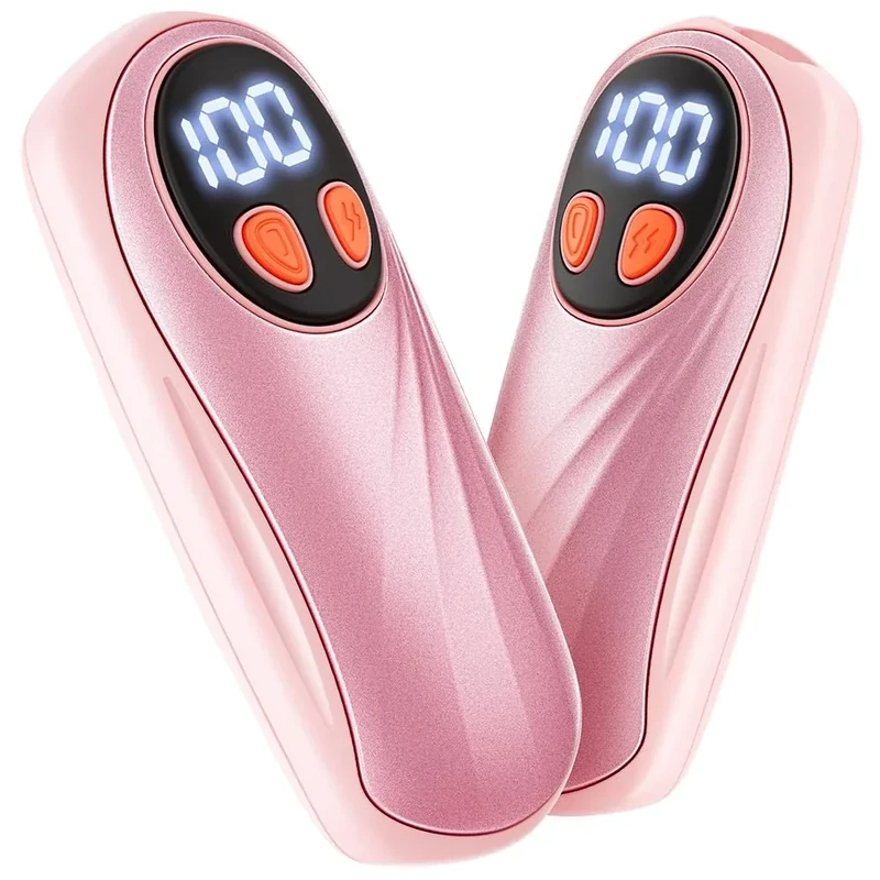 Hand Warmers Rechargeable 2 Pack, 6000mAh Electric Hand Warmers, 5-Level Heating with Battery Display, Reusable Portable Pocket Heater, Gifts for Christmas, Outdoor, Golf, Travel, Hunting, Camping