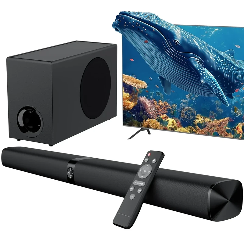 Assistrust 110W Sound Bar with Subwoofer - Bluetooth, ARC, Optical