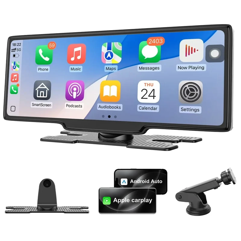 25HOURS 10.26" Wireless Apple CarPlay & Android Auto Car Screen