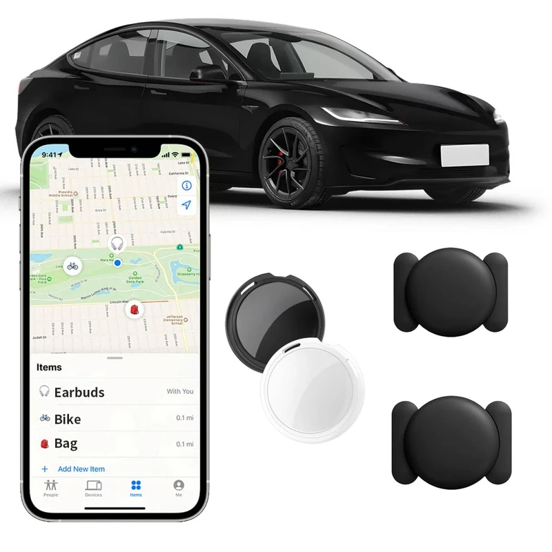 CYBERDOT 2-Pack GPS Tracker for Vehicles - Find My (iOS) No Fee