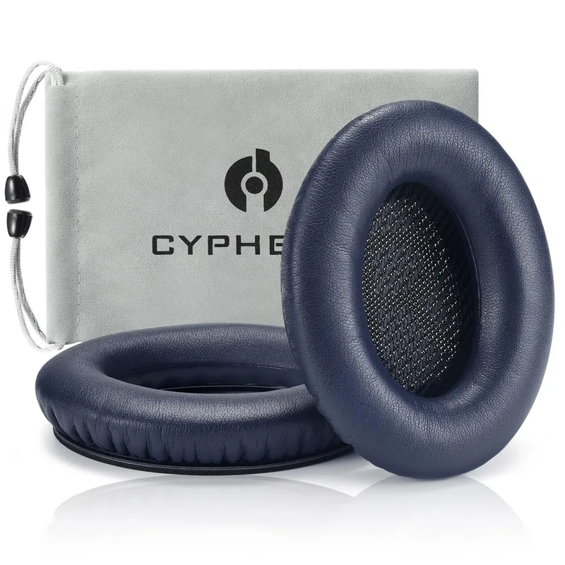 Headphones Replacement Ear Pads Cover, EarPads Cushion for Bose Quietcomfort QC15 QC25 QC35 35 ii -1 Pair (Navy Blue)